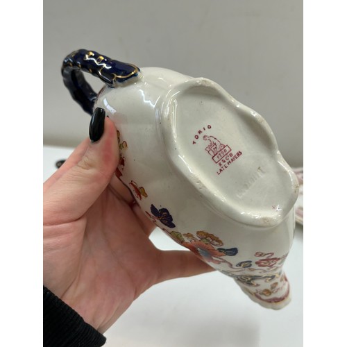 80 - Gravy jug and sauce dish, keeling and co c 1900 tokio pattern