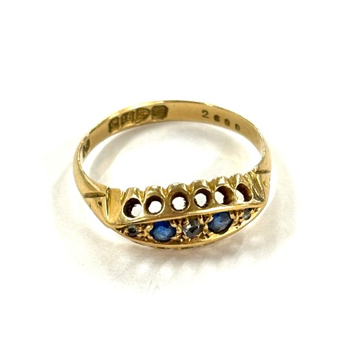 417 - Antique 18ct gold stone set ring, total weight 1.7 grams