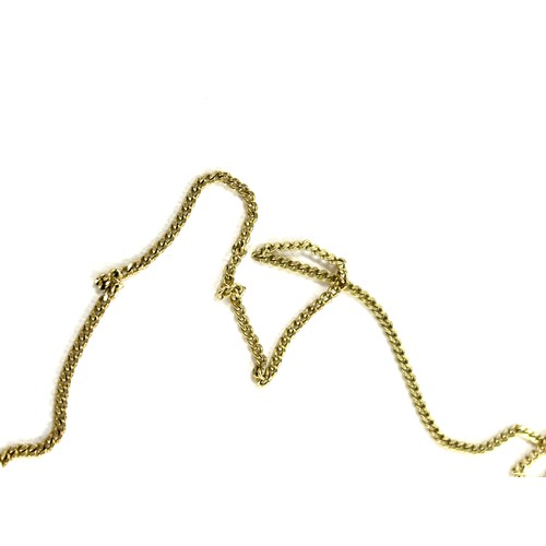 400 - Ladies 9ct gold chain total length 30cm, total weight 5.3 grams