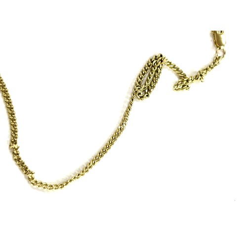 400 - Ladies 9ct gold chain total length 30cm, total weight 5.3 grams