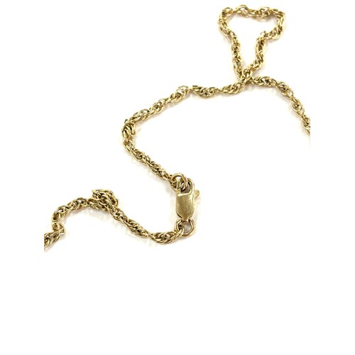 413 - Ladies 9ct gold chain, total length 46cm long total weight 5.9 grams