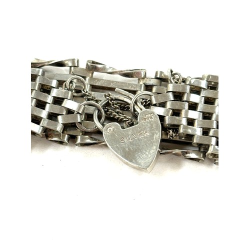 378 - Silver 5 bar gate bracelet approximate weight 22g