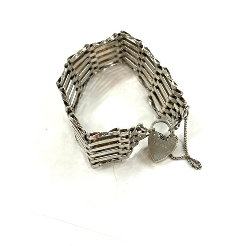 378 - Silver 5 bar gate bracelet approximate weight 22g