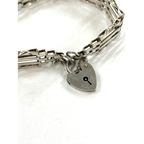 375 - Silver 3 bar gate bracelet approximate weight 14.5g