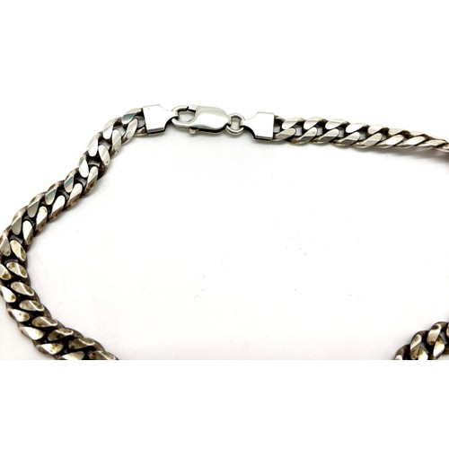 451 - Hallmarked silver curb chain, approximate weight 42g