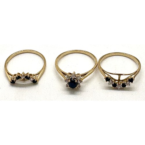 390 - Ladies stone set cluster ring with insert rings in original box, ring size S, overall weight 5.5g