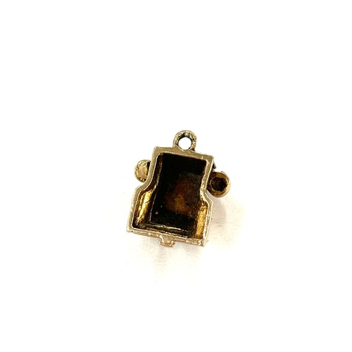 459 - 9ct gold telephone charm , approximate weight 1.9g