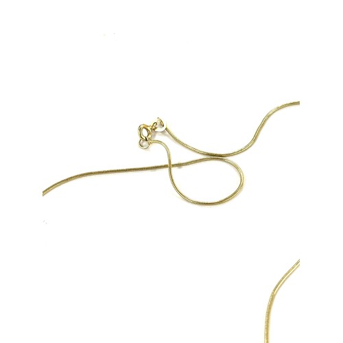 466 - Ladies 9ct gold ladies necklace with 3 tone gold bead detailing, approximate length of necklace 18 i... 