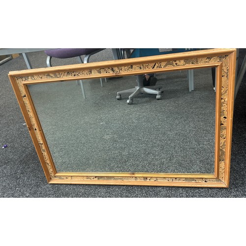 269 - Wall hanging mirror measures approximately 36 inches wide x 24 inches tall