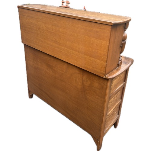 350 - Golden oak buffet Ercol sideboard measures approximately 48 inches long x 48 inches tall and 19 deep