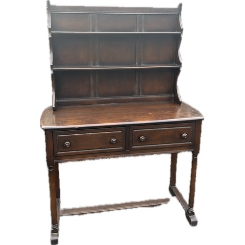 352 - Ercol Welsh dresser with two drawers, open bottom measures approximately 19 inches deep, 45 inches w... 