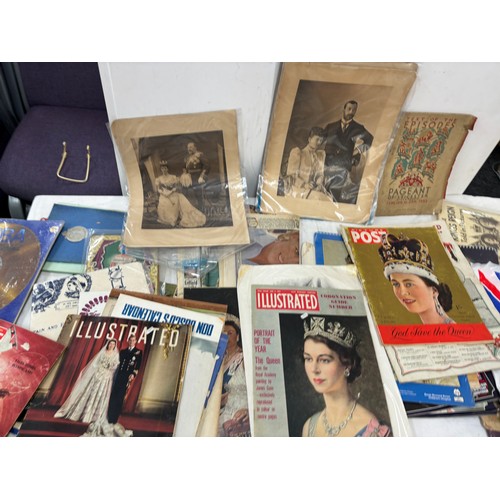 301 - Large selection of commemorative ware includes magazines, ephemera includes comics, Elvis presley et... 