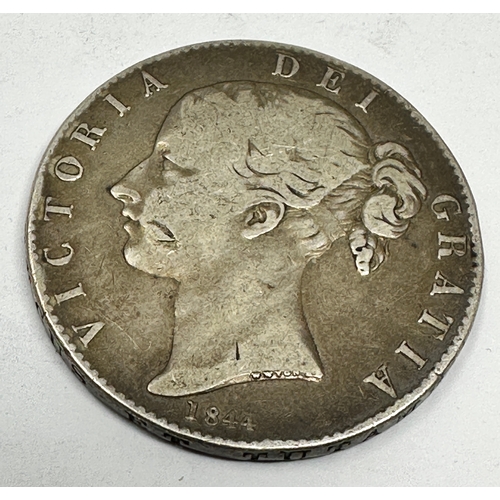 378 - Victorian 1844 silver crown