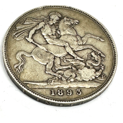 379 - Victorian 1893 silver crown