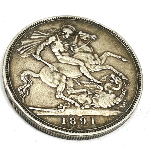 380 - Victorian 1891 silver crown