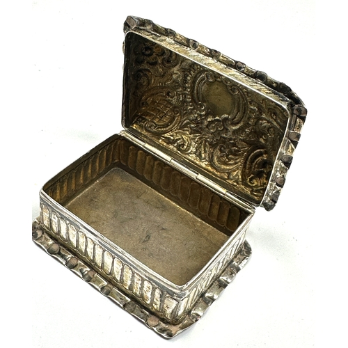 54 - Antique silver trinket box measures approx 6.5cm by 5cm height 2.5cm Birmingham silver hallmarks