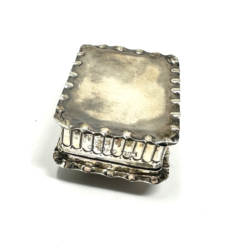 54 - Antique silver trinket box measures approx 6.5cm by 5cm height 2.5cm Birmingham silver hallmarks