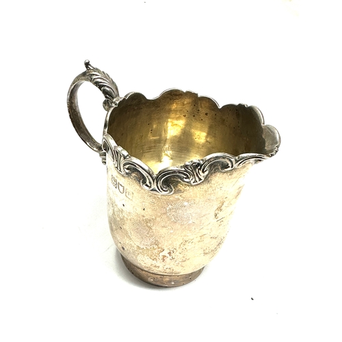 55 - Antique silver cream jug London silver hallmarks weight 80g