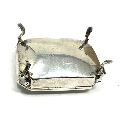 58 - antique silver ring / trinket box measures approx 7cm by 5cm height 3cm birmingham silver hallmarks