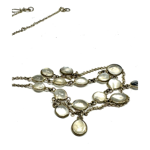 283 - Vintage moonstone drop necklace