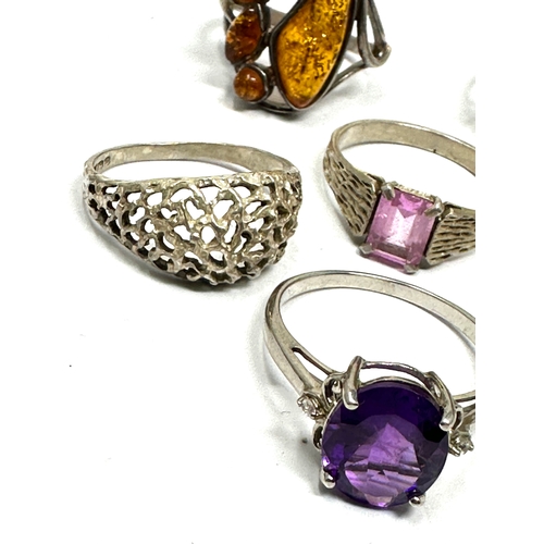 286 - 6 vintage silver rings