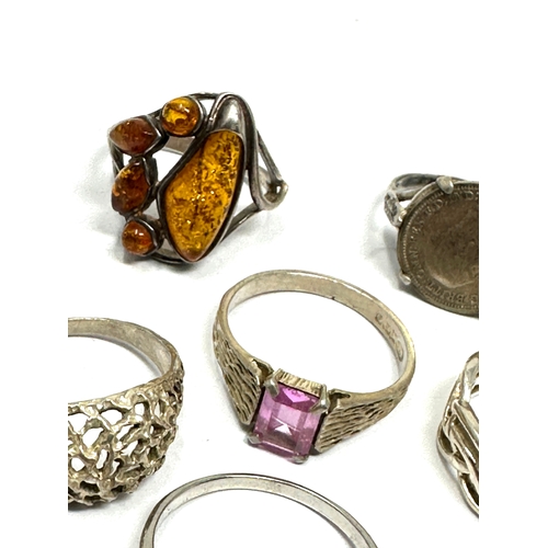 286 - 6 vintage silver rings