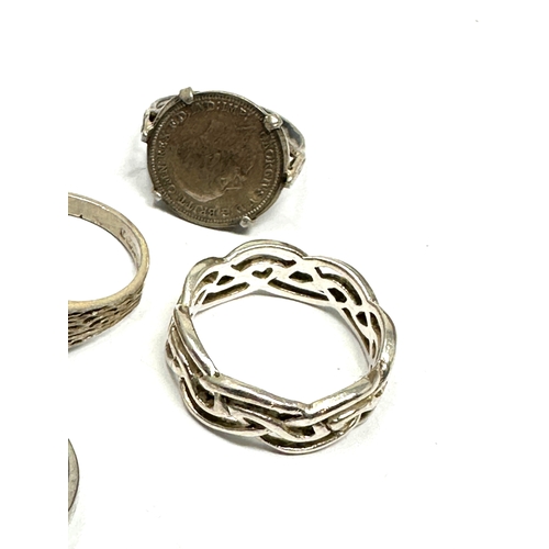 286 - 6 vintage silver rings