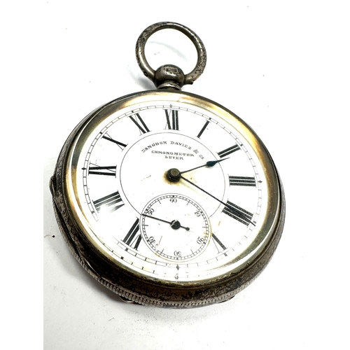 490 - Antique silver open face pocket watch not ticking