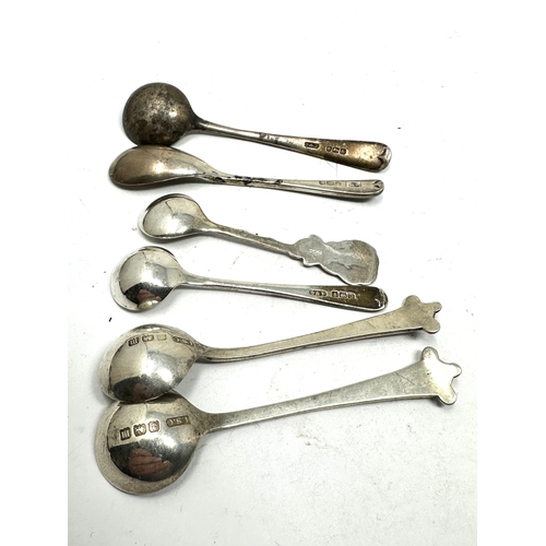 59 - 6 antique silver salt spoons