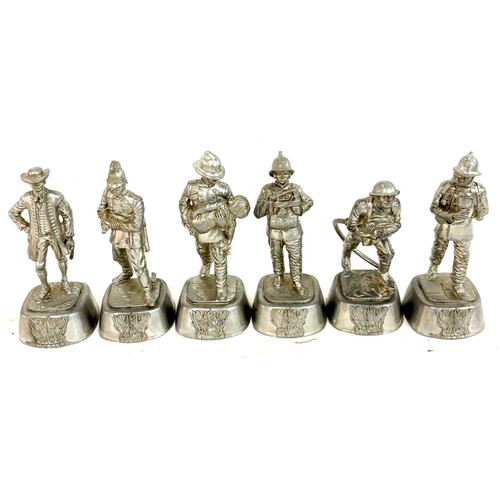 85 - Selection of 6 Pewter Charles Stadden Fire Fighter figures