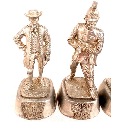 85 - Selection of 6 Pewter Charles Stadden Fire Fighter figures