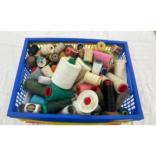 267 - Selection of sewing cotton and threads etc