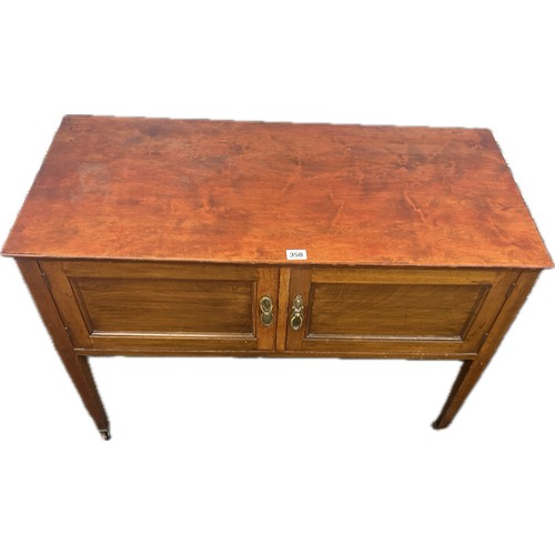 358 - Mahogany 2 drawer washstand, approximate measurements: Width 41 inches, Depth 19 inches, Height 29 i... 