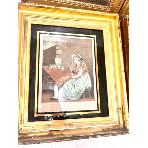 368 - 4 Antique gilt framed prints, approximate frame measurements: Height 15 inches, Width 13 inches