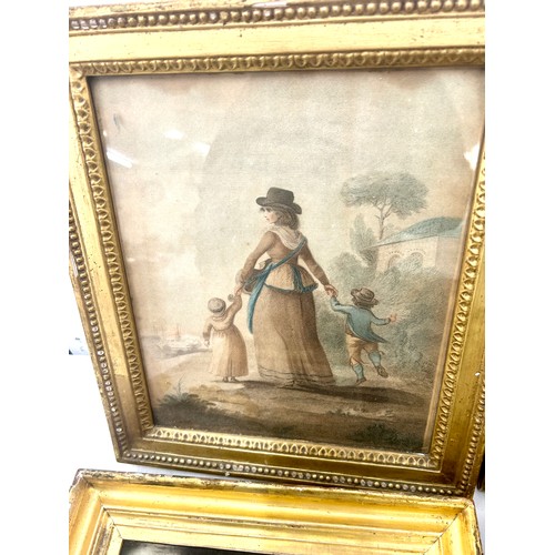 368 - 4 Antique gilt framed prints, approximate frame measurements: Height 15 inches, Width 13 inches