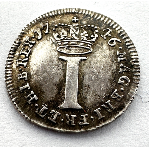 381 - George 11 1746 silver maundy penny high grade as shown