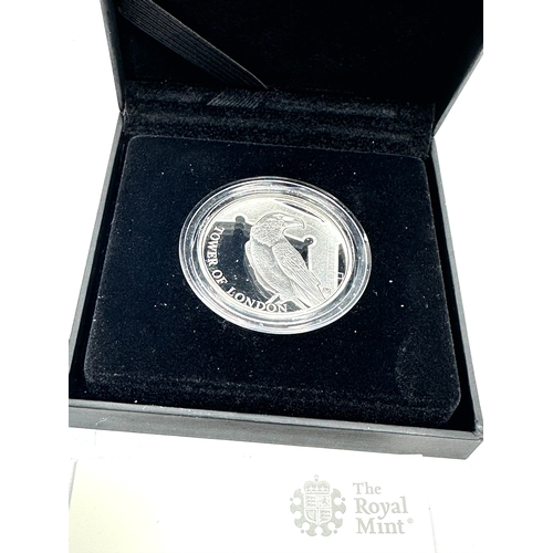 384 - The Royal mint The Tower Of London The Legend Of The Ravens 2019 UK £5 Silver Proof Piedfort boxed c... 