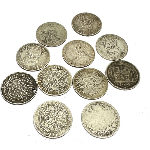 391 - 11 silver shillings weight 60