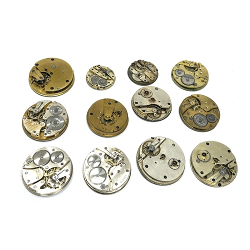 492 - selection of antique pocket watch movements