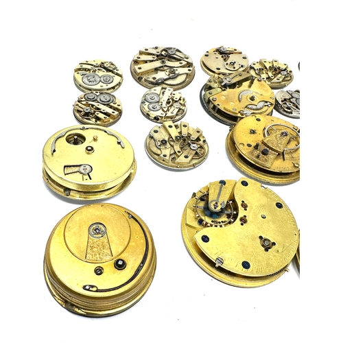 496 - selection of antique pocket watch movements