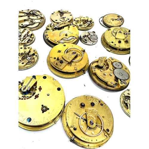 496 - selection of antique pocket watch movements