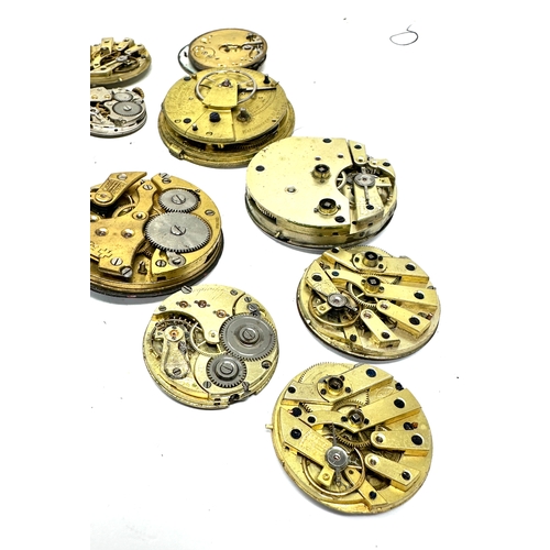 496 - selection of antique pocket watch movements