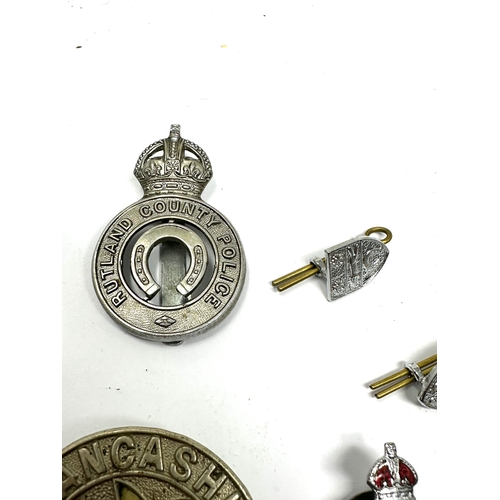 436 - selection of vintage police & transport badges in manchester rutland etc