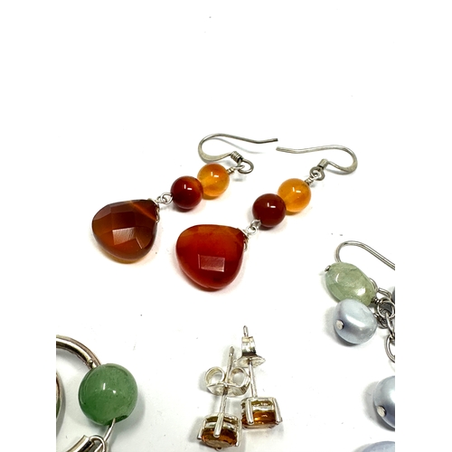 296 - 6 pairs of gemset earrings