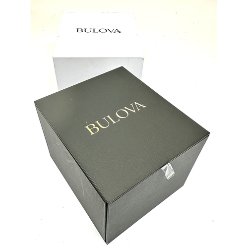 461 - Boxed gents Bulova automatic wristwatch as new condition with boxes and booklet with receipt