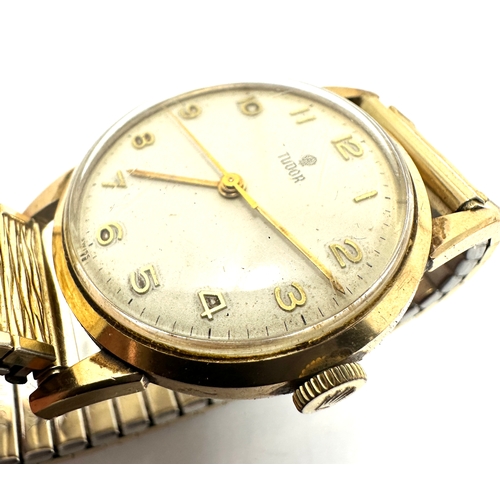 465 - Vintage 9ct gold Rolex tudor gents wristwatch the watch is ticking