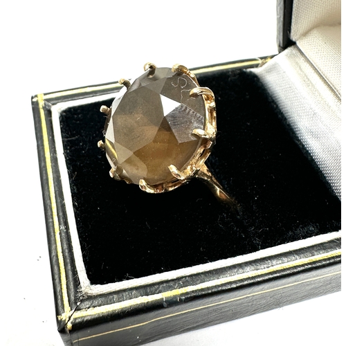 190 - 9ct gold smoky quartz ring weight 5.8g