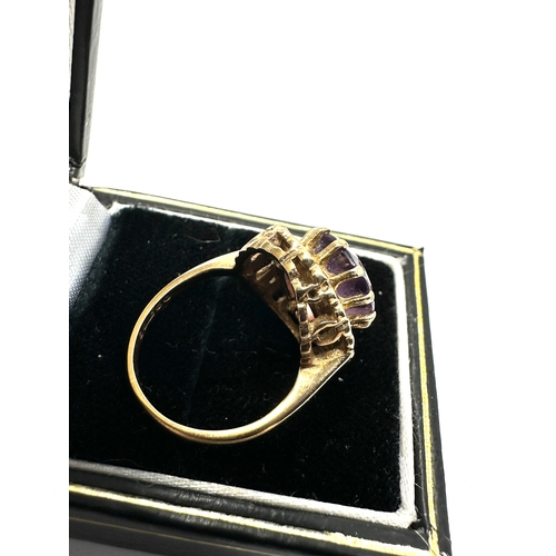 196 - 9ct gold amethyst ring weight 5.4g