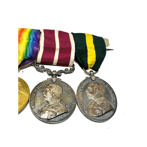 439 - WW1 GV M.S.M & Territorial Medal Group Mounted Named officer w.o/cl.1