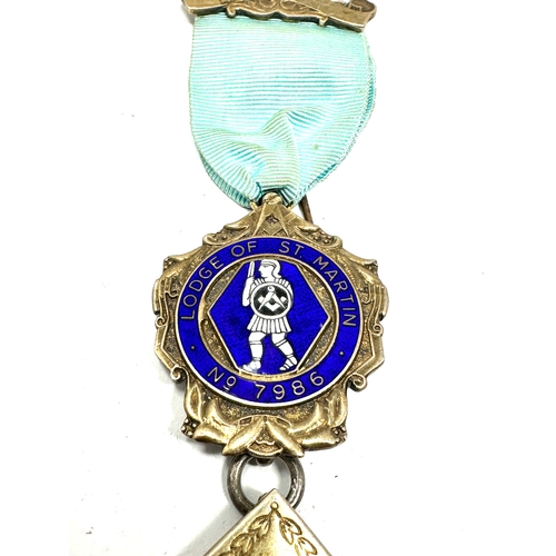 442 - silver lodge of st martin No 7986 masonic jewel